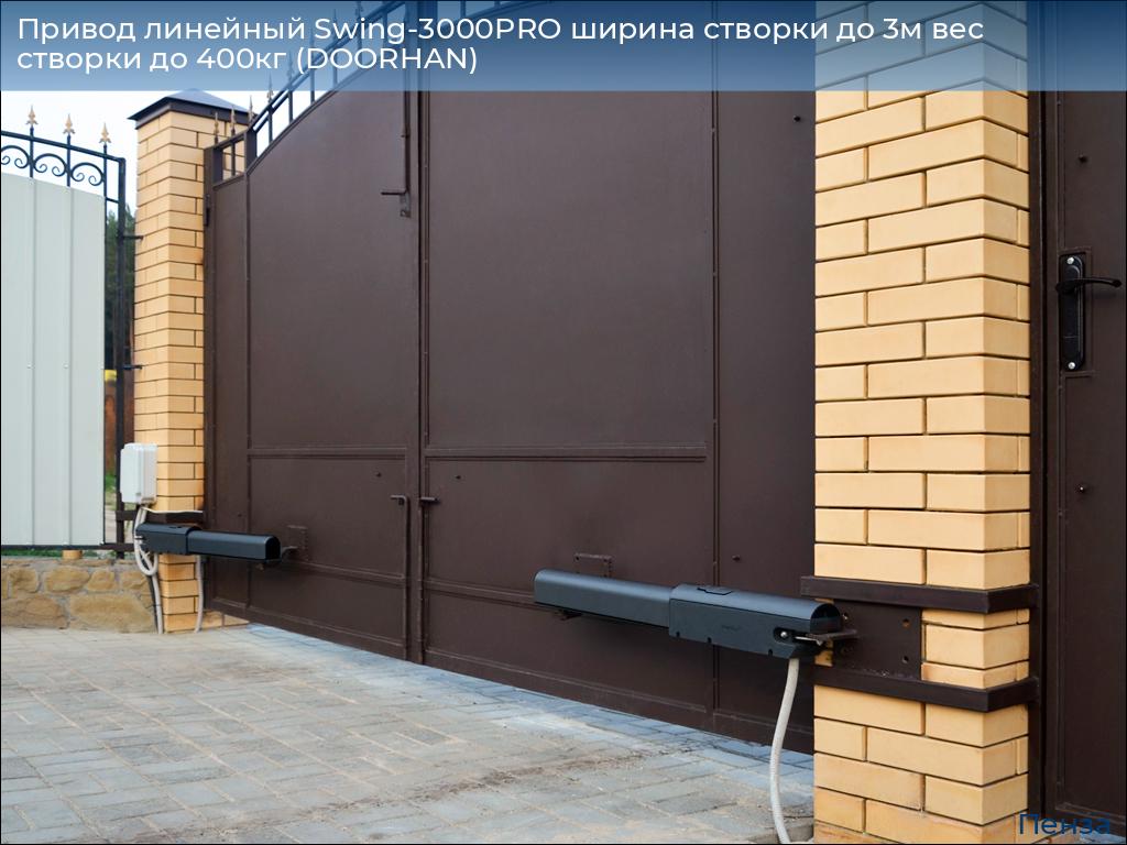 Привод линейный Swing-3000PRO ширина cтворки до 3м вес створки до 400кг (DOORHAN), penza.doorhan.ru