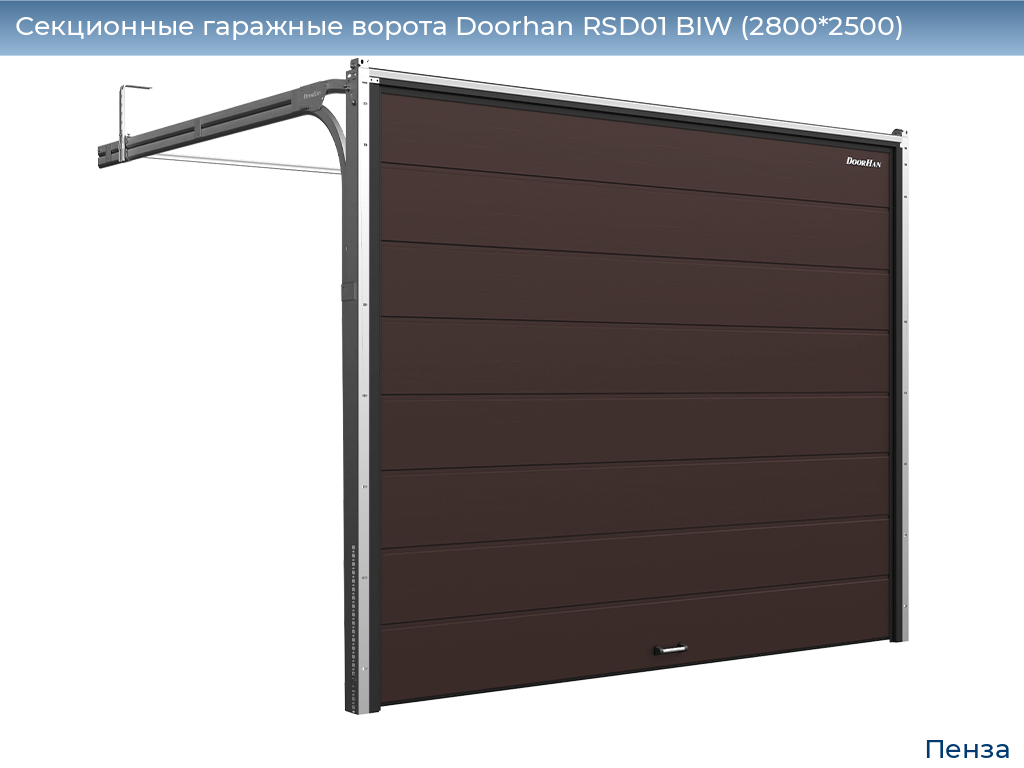 Секционные гаражные ворота Doorhan RSD01 BIW (2800*2500), penza.doorhan.ru