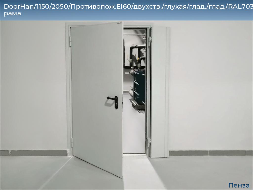 DoorHan/1150/2050/Противопож.EI60/двухств./глухая/глад./глад./RAL7035/лев./угл. рама, penza.doorhan.ru