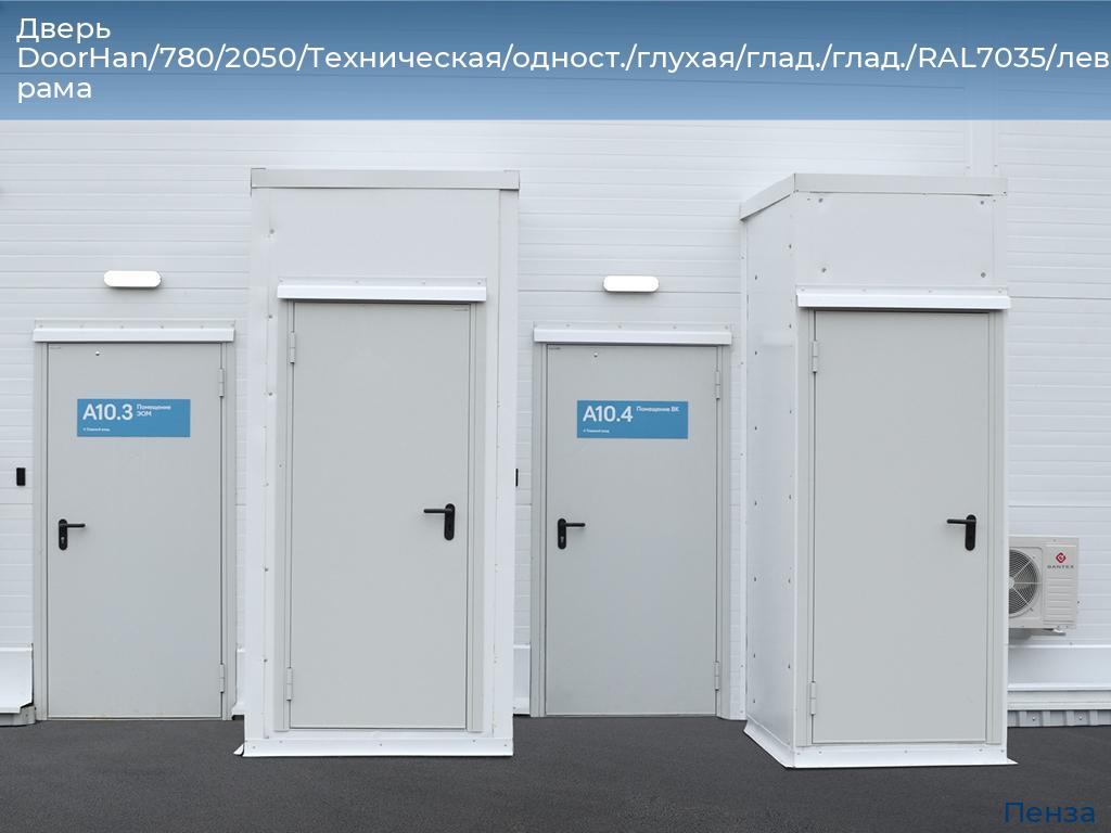 Дверь DoorHan/780/2050/Техническая/одност./глухая/глад./глад./RAL7035/лев./угл. рама, penza.doorhan.ru
