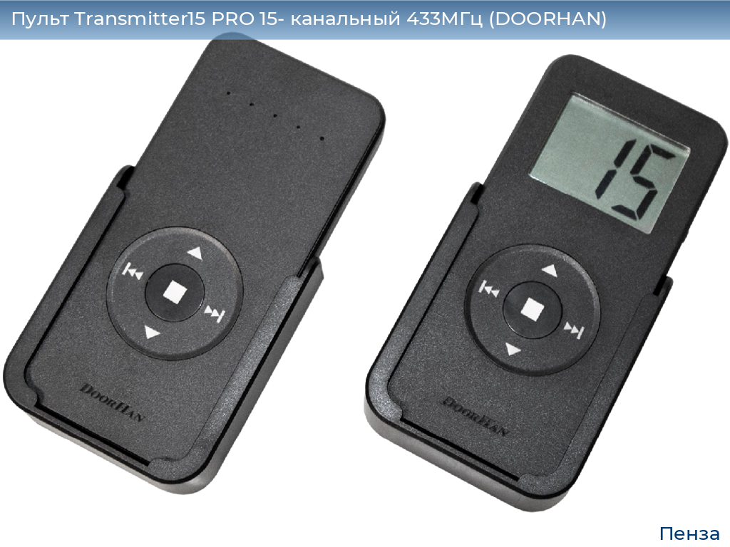 Пульт Transmitter15 PRO 15- канальный 433МГц (DOORHAN), penza.doorhan.ru